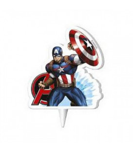 Candelina Capitan America 8 cm 1 Pz