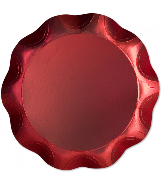 Vassoio Tondo 30 cm Rosso Satinato 1 Pz