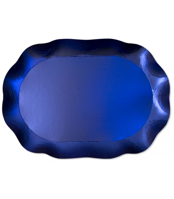 Vassoio Rettangolare Blu Satinato 46 x 31 cm 1 Pz