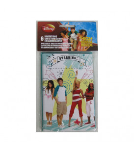 Inviti HIGH SCHOOL MUSICAL 14 x 9 cm 6 Biglietti 6 Buste