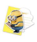 Inviti MINIONS LOVELY 14 x 8,5 cm 6 Biglietti 6 Buste