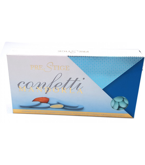 Scatola Confetti Prestige Celeste con morbido cuore di mandorla 1Kg