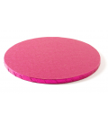 Sottotorta Vassoio Rigido Tondo Fucsia H 1,2 cm