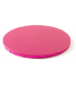 Sottotorta Vassoio Rigido Tondo Fucsia H 1,2 cm