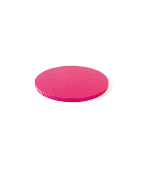 Sottotorta Vassoio Rigido Tondo Fucsia H 1,2 cm