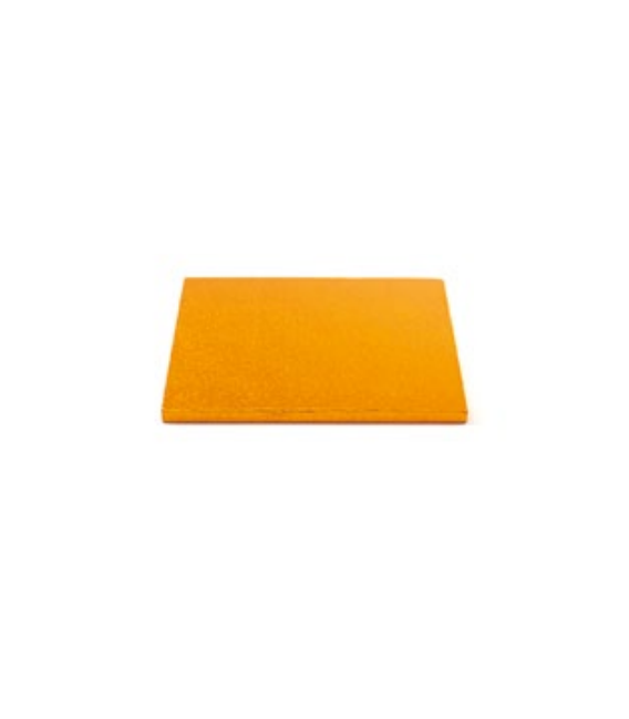 Sottotorta Vassoio Rigido Quadrato Arancione H 1,2 cm
