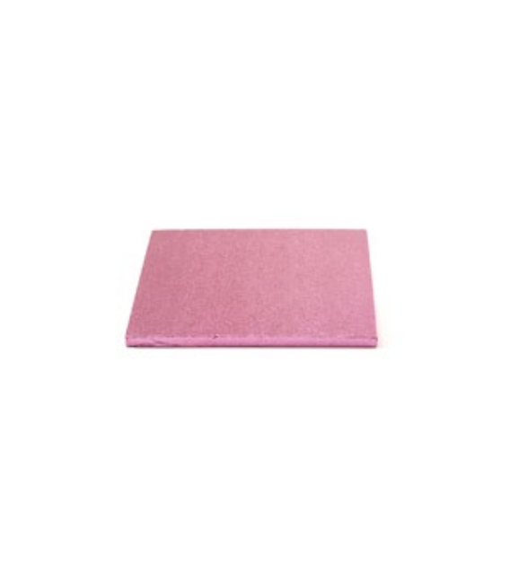 Sottotorta Vassoio Rigido Quadrato Rosa H 1,2 cm