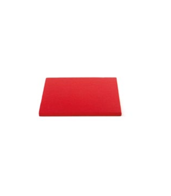 Sottotorta Vassoio Rigido Quadrato Rosso H 1,2 cm