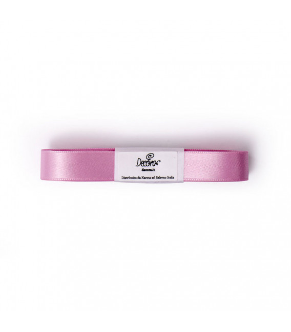 Nastro a Matassina Doppio Raso Rosa Baby 15 mm x 5 mt