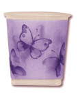 Bicchieri di Plastica PPL Farfalla Viola 250 cc 3 confezioni