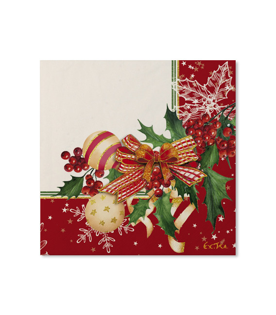 Tovaglioli Compostabili Christmas Decoration 33 x 33 cm 
