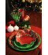Piatti Piani di Carta a Petalo Natale Poinsettia 27 cm