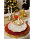 Piatti Piani di Carta a Petalo Natale Golden Christmas 32,4 cm