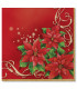 Tovaglioli Natale Poinsettia 33 x 33 cm