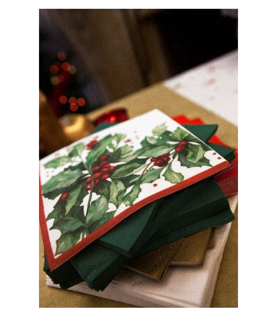 Piatti Fondi di Carta a Petalo Christmas Style 24 cm
