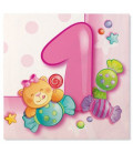 Tovaglioli Primo Compleanno Rosa 33 x 33 cm 3 confezioni