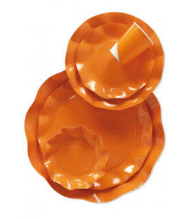 Piatti di carta a petalo arancione